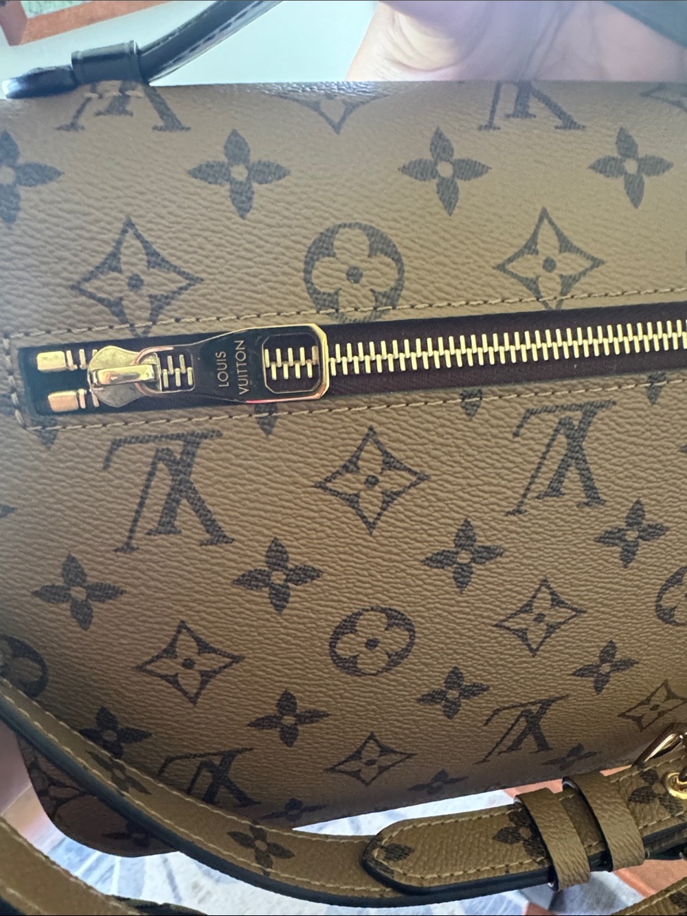 Louis Vuitton Two-Tone Monogram Pochette in Brown and Dark Brown - Picture 5 of 7